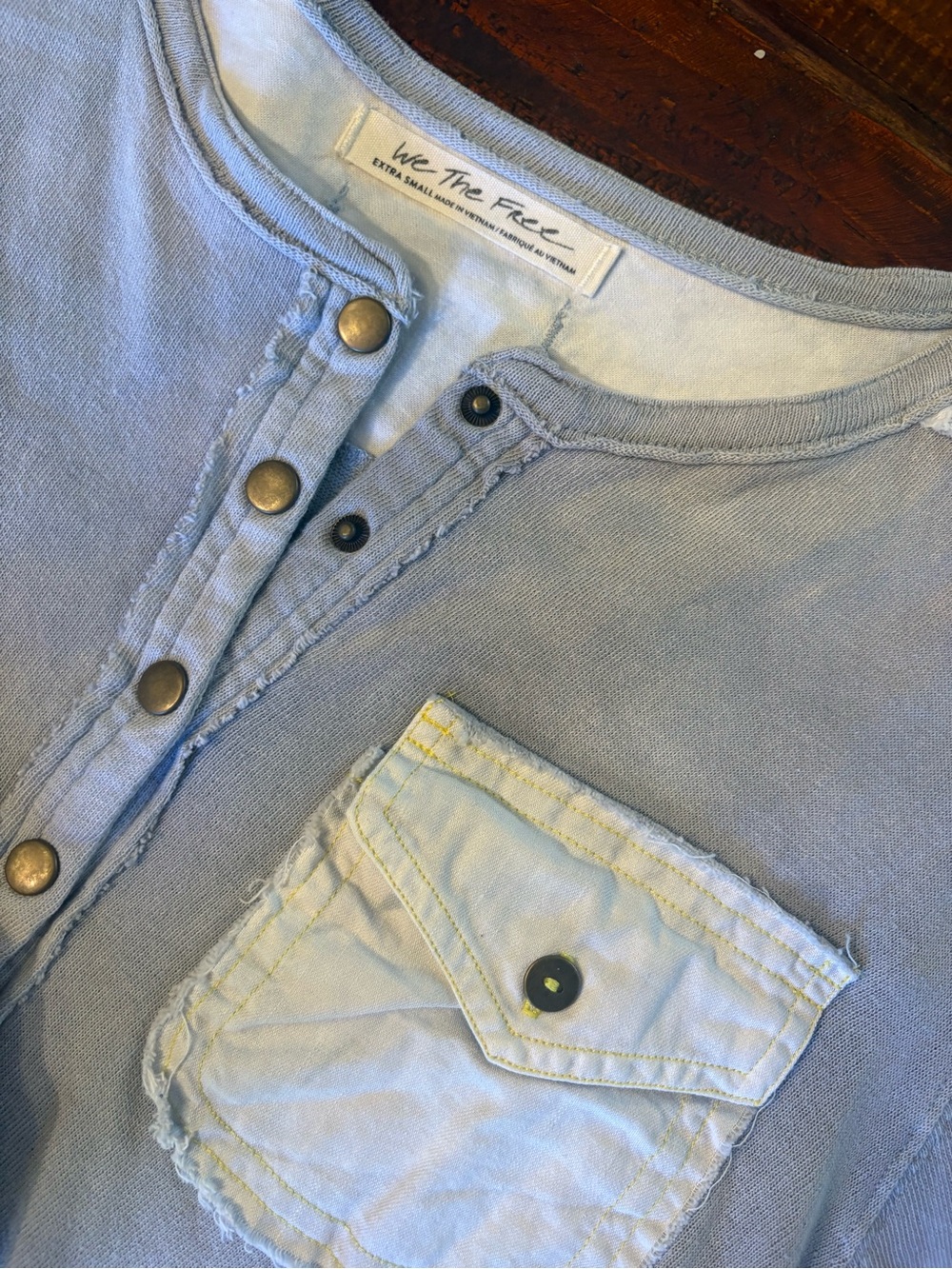 We The Free Long Sleeve tops — Rust, Cream, Light blue-Gray - Picture 3 of 8